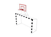 Ворота мини футбольные гандбольные с баскетбольным щитом Dinamika ZSO-003808